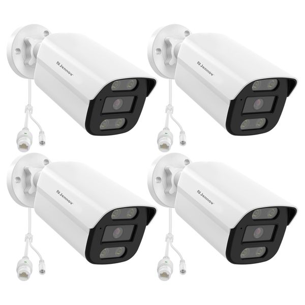 Lot 4K 8MP PoE IP Weatherproof Security Camera Color Night Vision Audio