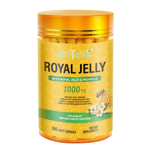BIYODE Royal Jelly 100 soft capsules containing 1000 mg of royal jelly