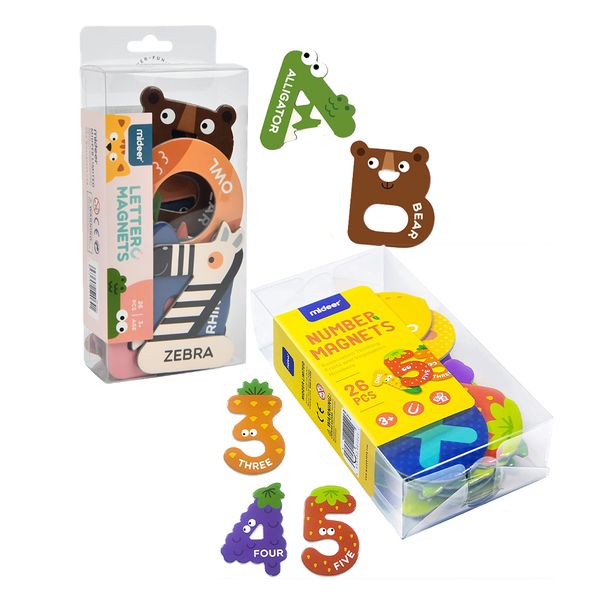 Mideer Number &amp; Letter Magnet Bundle: 52 Pieces