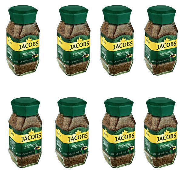 Jacobs Kronung Instant Coffee - 8 x 200g
