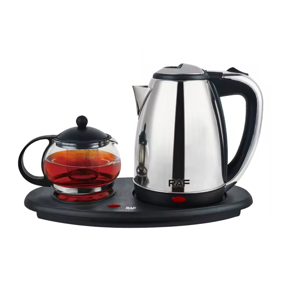 Stainless steel electric tea kettle electric kettle with tray set ...