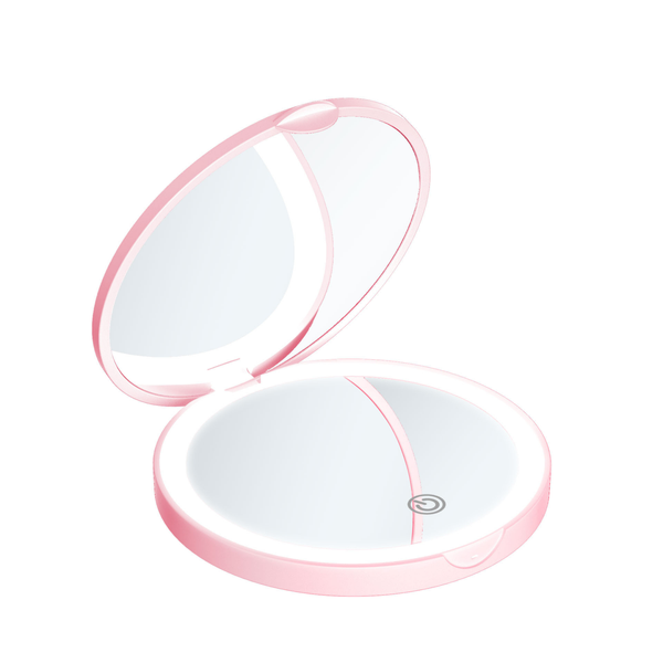 Bellabae LED Lighted Travel Makeup Mirror, 1x/10x Magnification, Compact