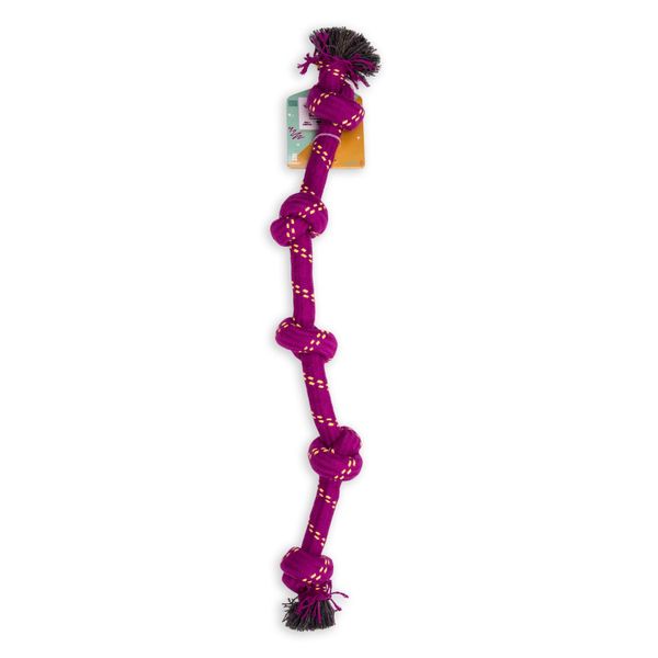 5 Knots Rope Tug Dog Toy Plum 75cm