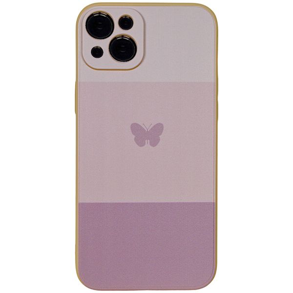 3 Tone - Purple Phone Case with Butterfly Print &amp; Pro Cam - Iphone 14 Plus