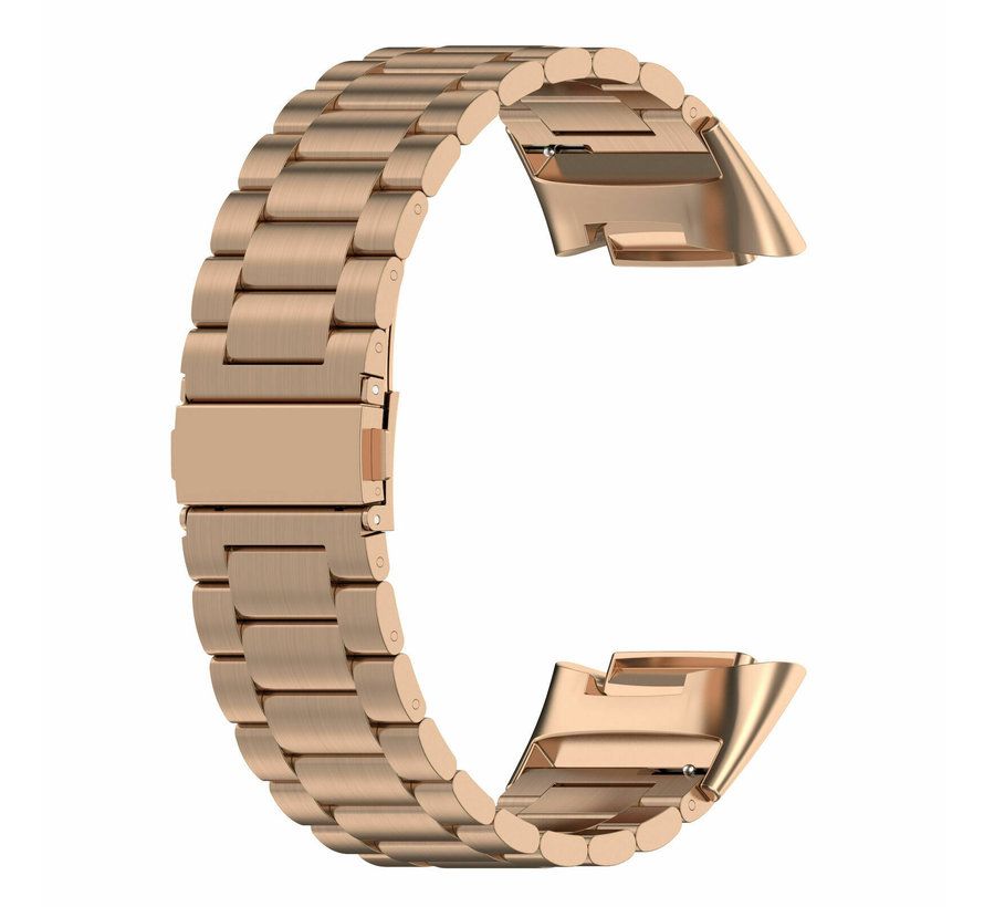 Stainless Steel Watch Strap for Fitbit Charge 5 -Rose Gold | Buy Online ...
