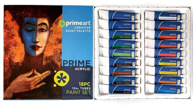 Prime Art Acrylic Paint Set 18pc