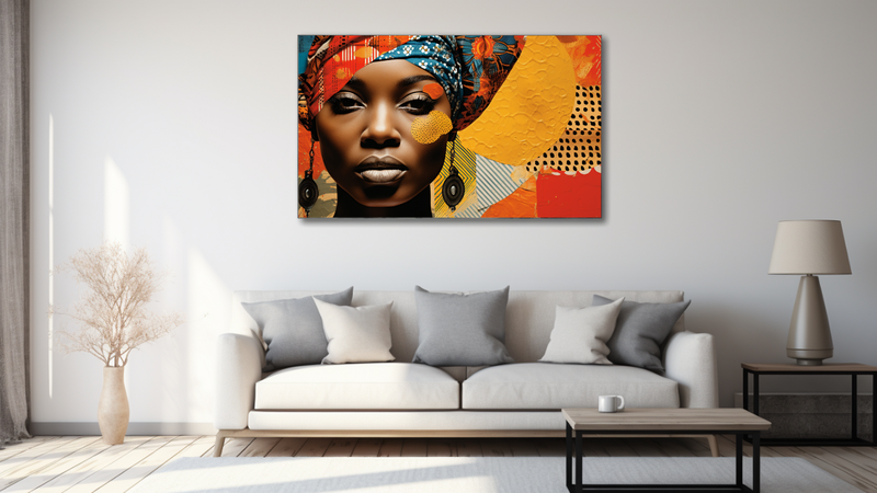 Canvas Wall Art - Cultural Collage Abstract - MT0464