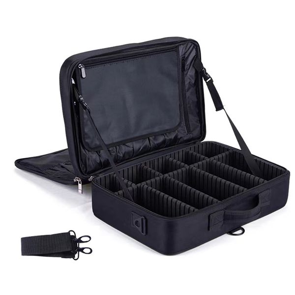 bellade Travel Makeup Case Cosmetic Case Portable with Adjustable Dividers