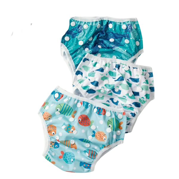 3 piece Reusable, washable Swimming Diaper, Adjustable Training Diaper