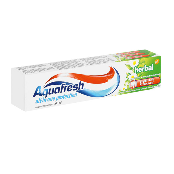 Aquafresh Tooth Paste Herbal (12 tubes x 100ml)