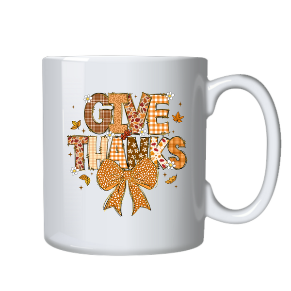 Give Thanks Motivational Positive Mug Ideal Gift for Birthday Christmas 402