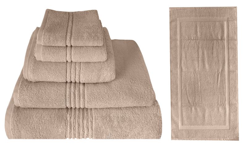 Hotel Collection 600GSM 6-Piece Towel Set - Soft &amp; Absorbent, 100% Cotton