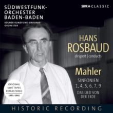Hans Rosbaud Conducts Mahler: Sinfonien 1, 4, 5, 6, 7, 9 (CD / Box Set)