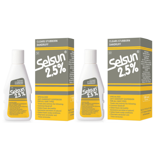 Selsun 2.5% Shampoo 100ml x 2 Pack (200ml)