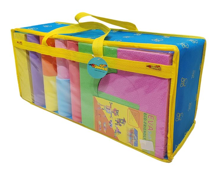 Umlozi Eva Foam Blocks 52pc Set With Carry Bag - 7cm Thick -