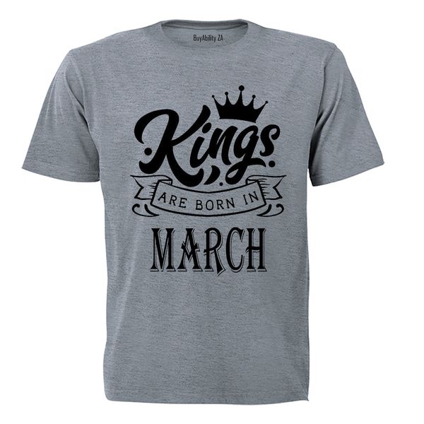 Kings Are Born in March - Kids T-Shirt