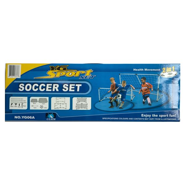 Yg Sports - 2 In 1 Soccer Goals Set With Ball and Inflator