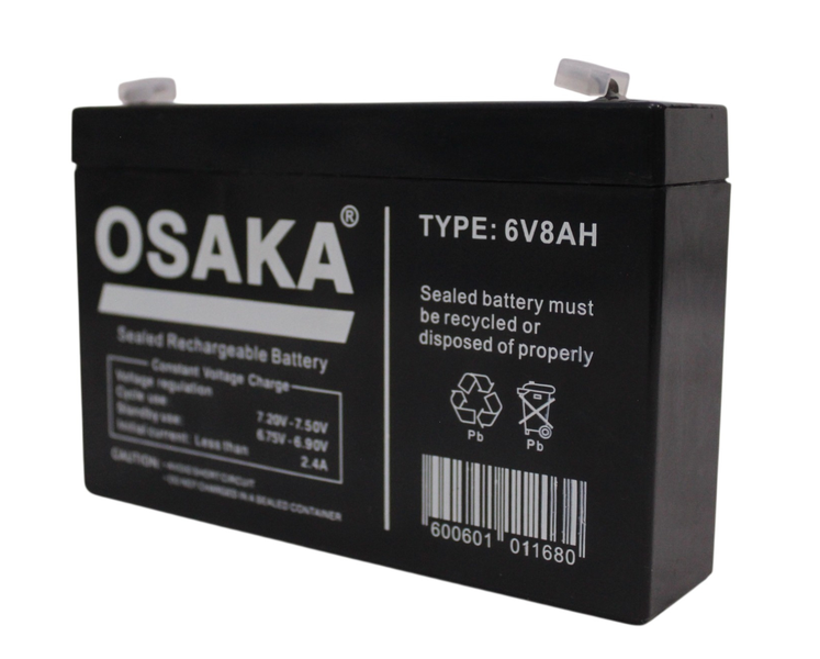 OSAKA 6V 8AH Rechargeable Backup Battery