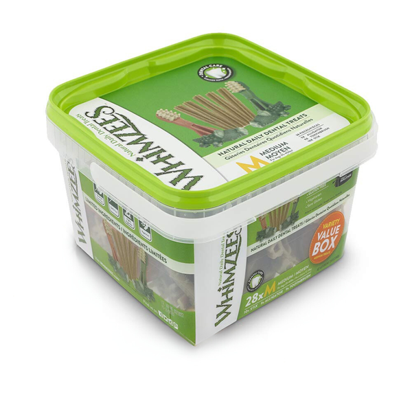 Whimzees Medium Variety Value Tub (28pc)
