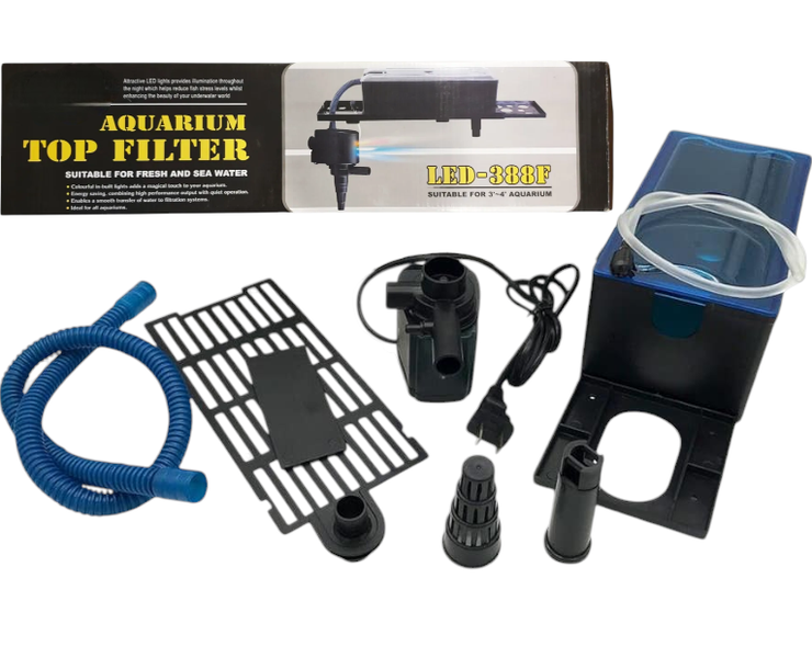 LED Aquarium Top Filter - LED-388F (40W 2500L/H) 3ft-4ft Tanks
