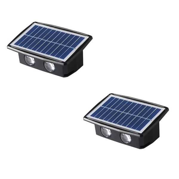 2 Piece Of RGB LED Solar Wall Lamp PI-19M