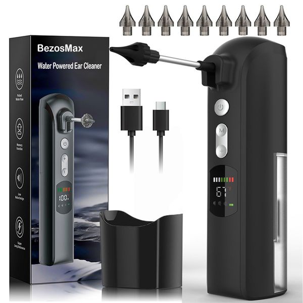 BezosMax Electric Ear Wax Removal Kit with Digital Temp Display &amp; 8 Modes