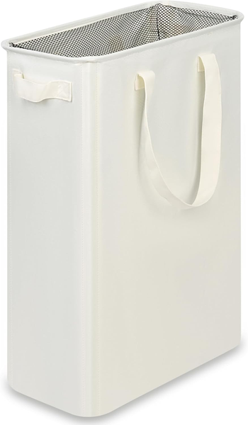 Slim Laundry Hamper With Handles Collapsible Basket Thin Dirty Clothes