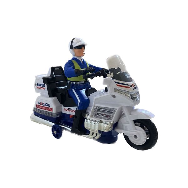 Toy Police Motorcycle with Lights &amp; Sounds 1:20 in scale