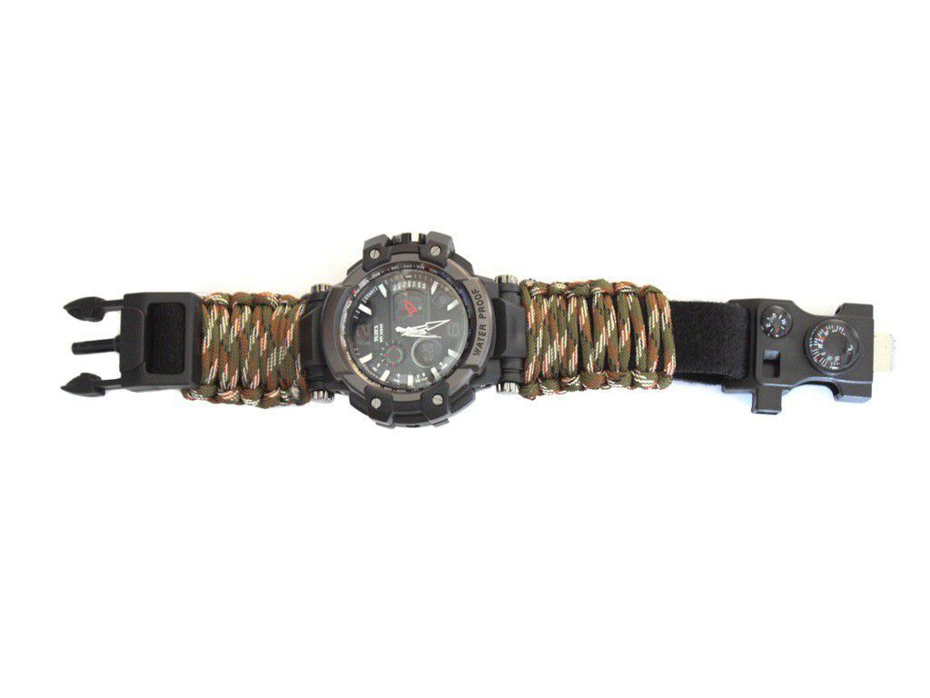 Paracord Survival Watch Tactical G3 Green Camo Shop Today. Get it