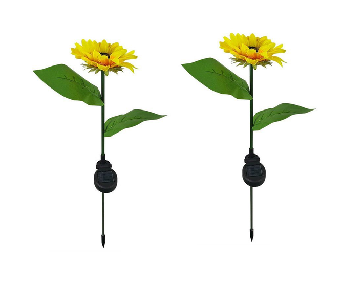 Boo 2 Pieces Solar Garden Flower Light - yellow