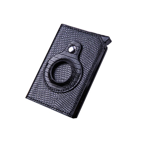 PU Leather Anti-lost Protective Card Holder With Apple Airtags Case