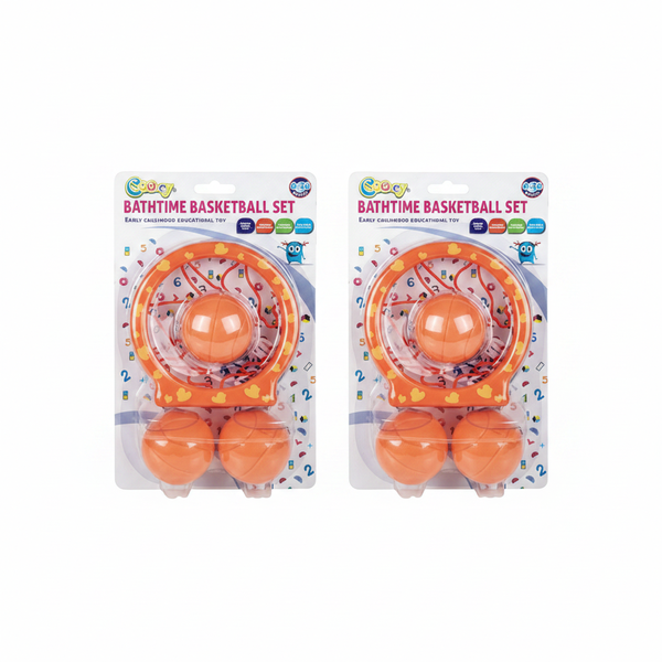 Cooey Baby Bath Basketball Hoop with 3 Balls - 14cm Bath Toy - 2 Pack