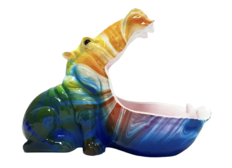 Decor Living Room Open Mouth Hippo Candy Key Organizer - 27cm