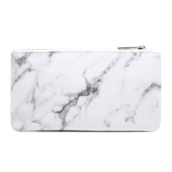 Marble Pattern Cosmetic Bag Makeup Pouch - White