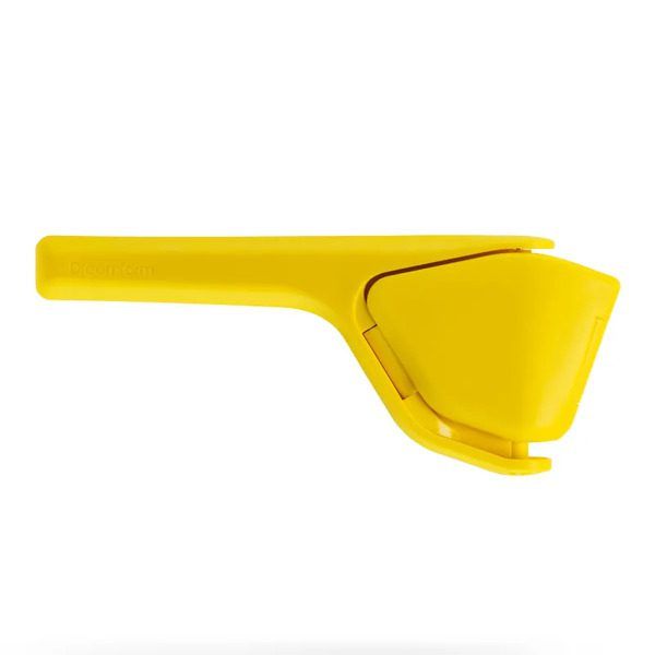 Manual Foldable Flat Lemon Squeezer Garlic Press Kitchen Utensil Yellow