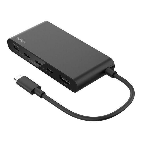 Belkin USB-C Hub, 5-Port Hub with 4K HDMI Display @ 60Hz, 100W Power Delivery, Fast Data Transfer 10Gbps, USB-C Multiport Adapter - Compatible with