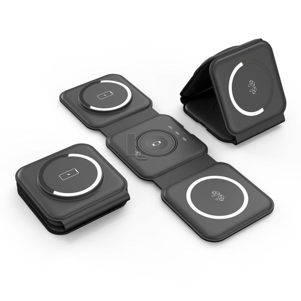 TROO Certified 3-IN-1 Desktop Wireless Charger With Stand