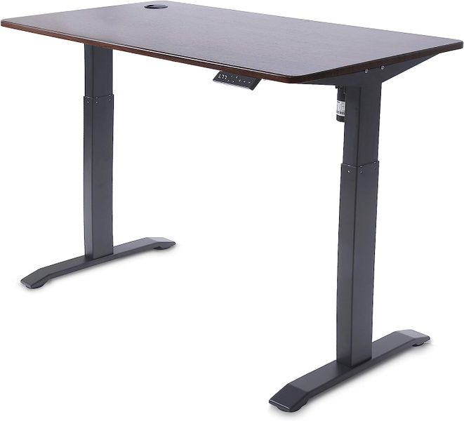 Electric Adjustable Standing Mahogany Desk - 4 preset memory controller