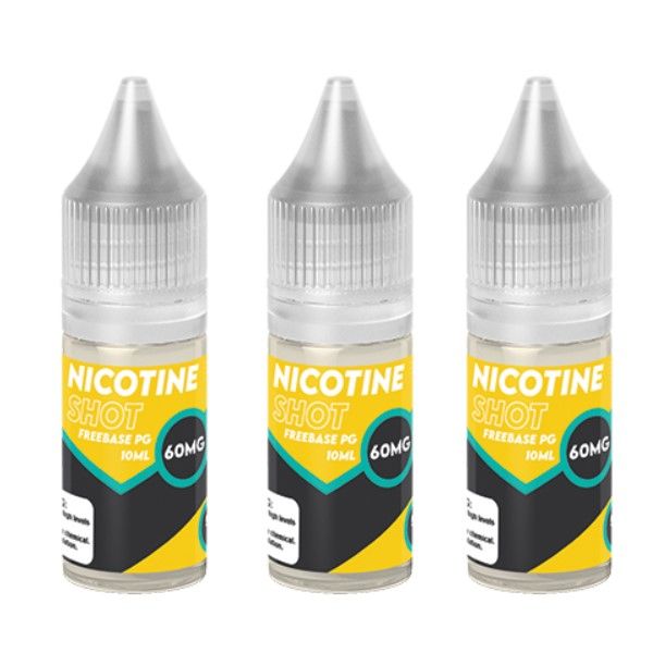 Nic Shot - PG Base 10ml - 60mg (Makes 5mg Longfill) - 10 Pack