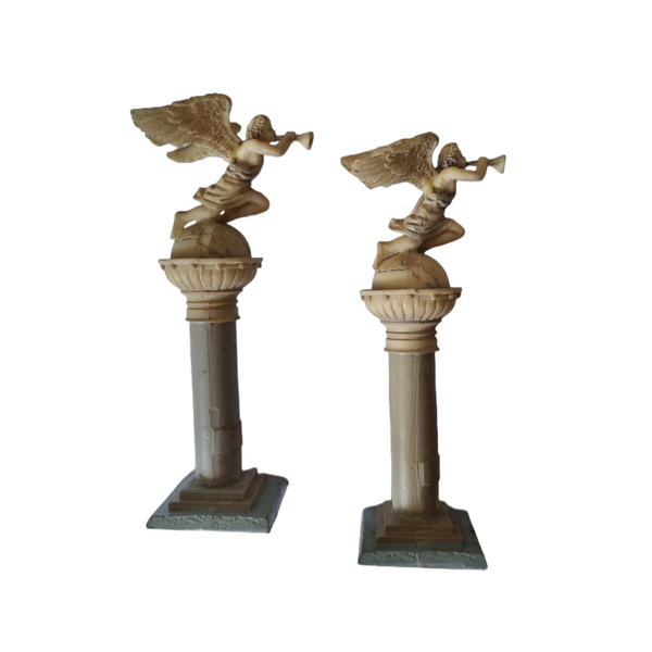 A Pair Of Angel Shaped Retro Roman Columns Ornaments