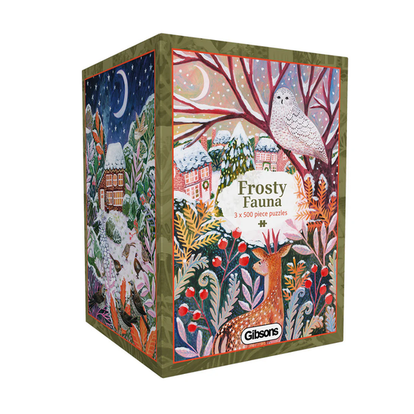 Gibsons - Frosty Fauna - 3 x 500 Piece Jigsaw Puzzles