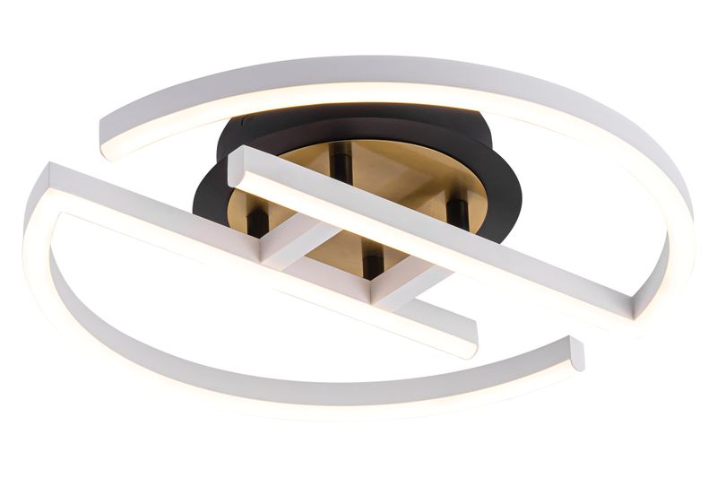 Bright Star 21 Watt LED Ceiling Light - CF609 CCT in Black and Satin Brass