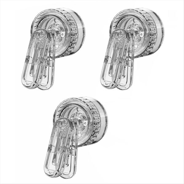 Rotating Suction Cup Storage Clips -Hooks,3PCS Multiple Suction Cup Clamp f