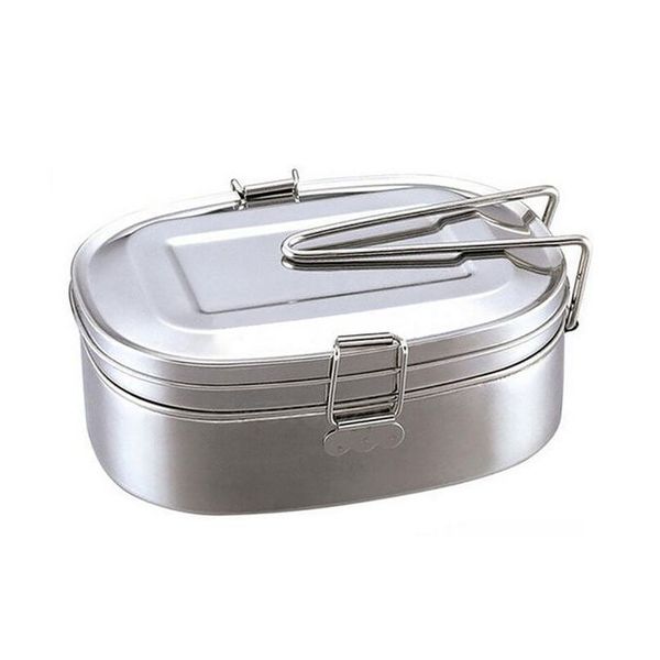 2-Tier Electric Lunch Box - Stainless Steel Portable Food Warmer for Kids
