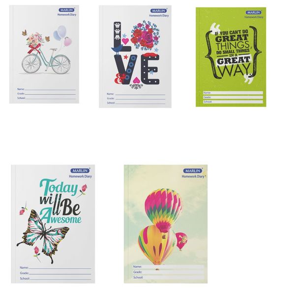 Marlin - My Homework Diary / Planner - Undated - (Pack of 7)