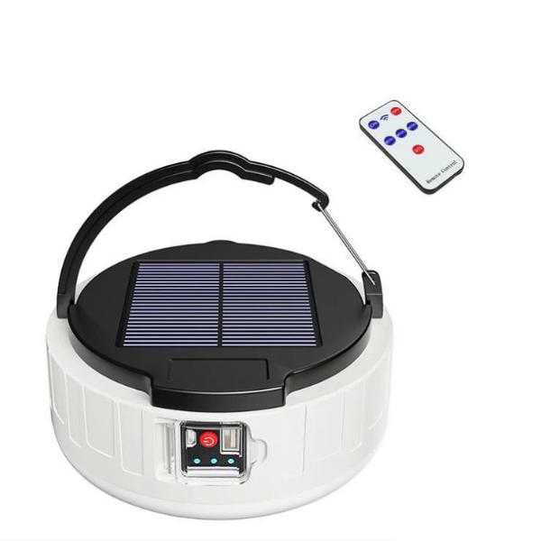Rechargeable Led Solar Camping Light and Power Bank Remote Control