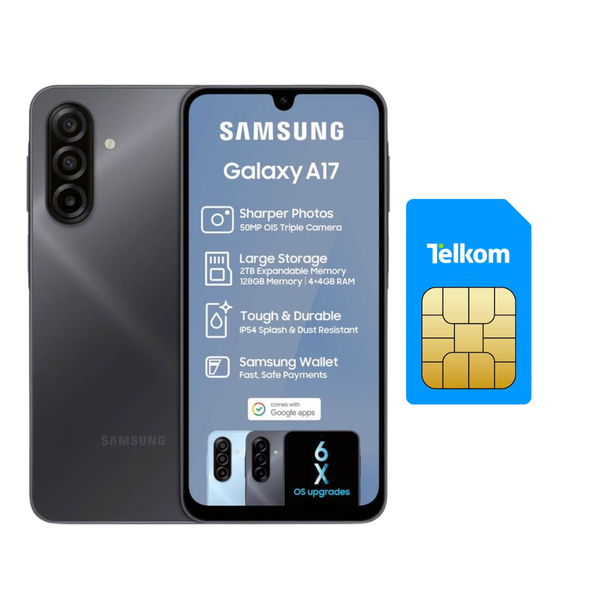 Samsung A17 128gb DS LTE + 3 Months Data 12.5GB ANYTIME + 12.5GB NIGHT OWL