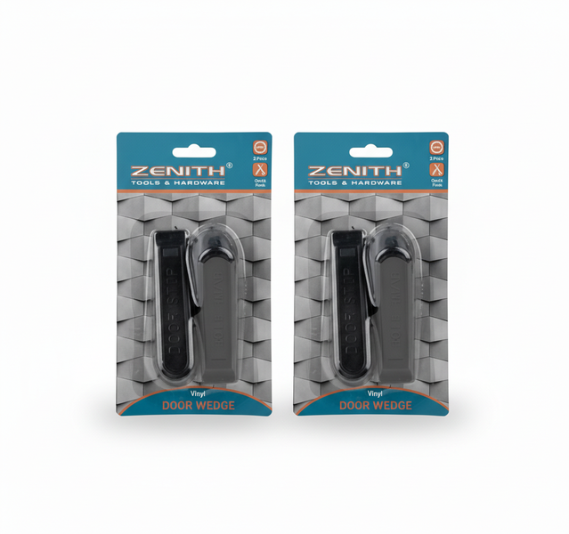 Zenith Door Wedge Set of 2 - Heavy Duty Vinyl Door Stops - 2 Pack