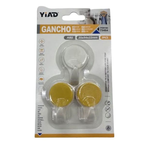 YD73454 White &amp; Yellow YiAD Wall Hooks