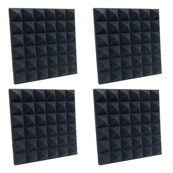 Home Studio Ultra Soundproofing Pyramid Foam Panels Set of 4 (30cm)